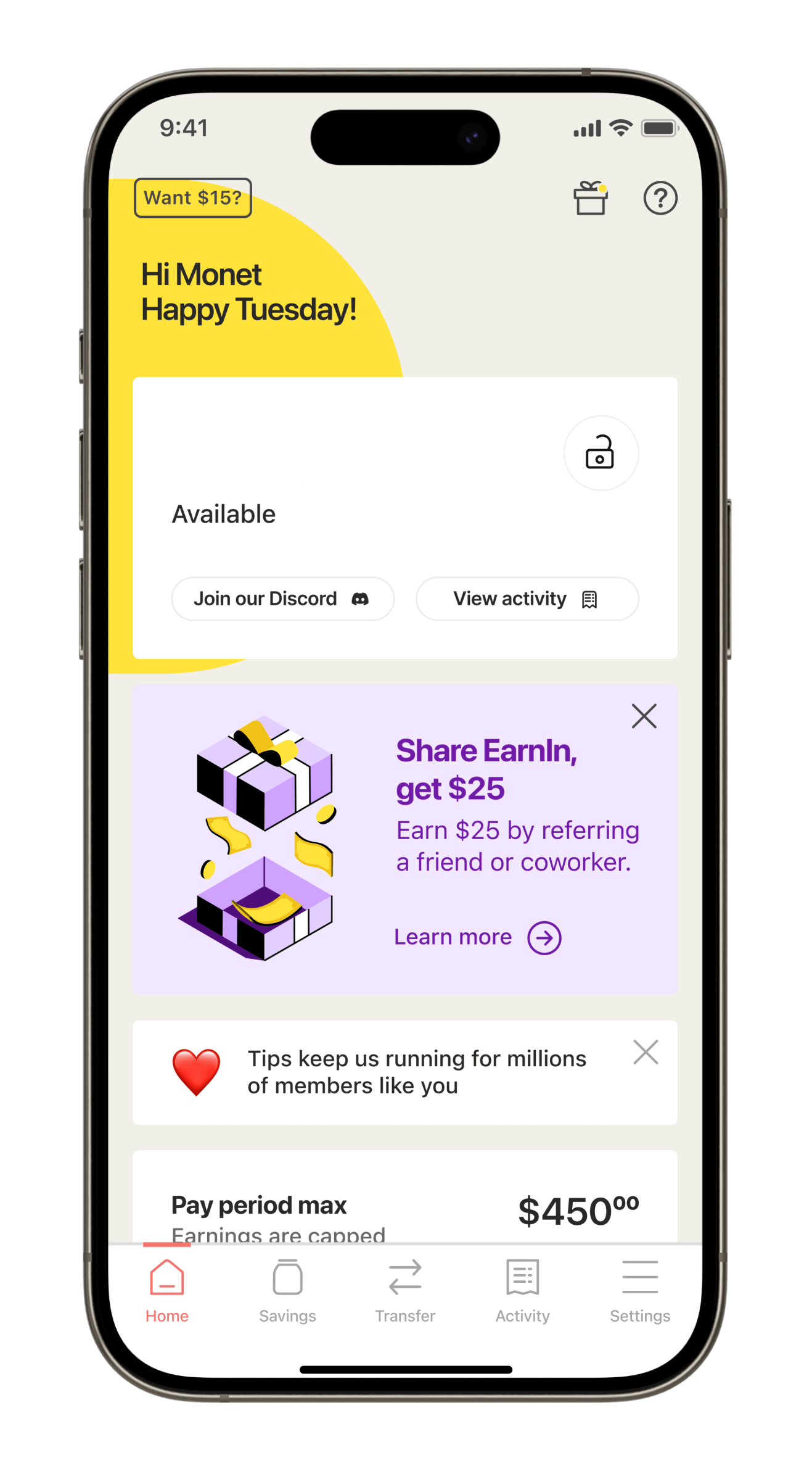 EarnIn app