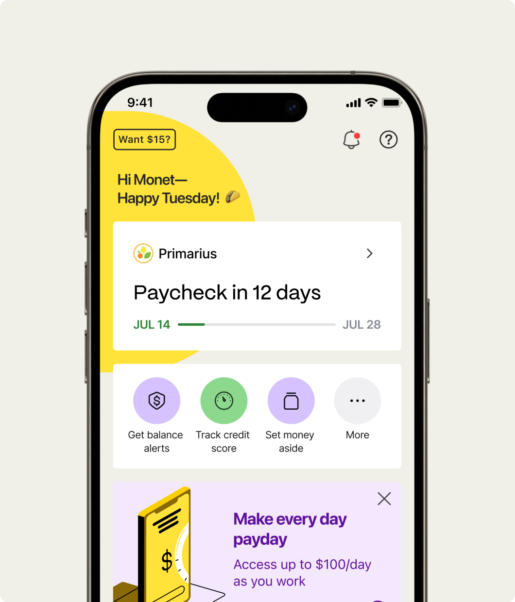 On-demand pay for employees