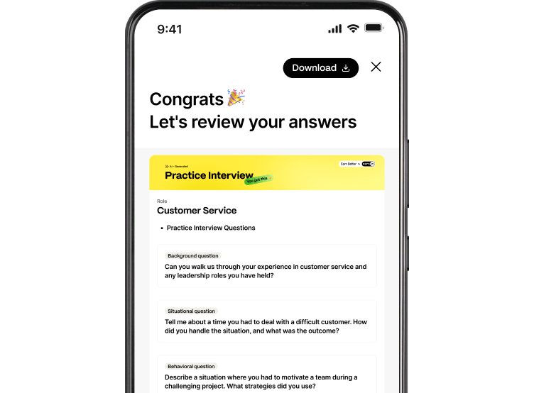 Interview prep in the EarnIn app