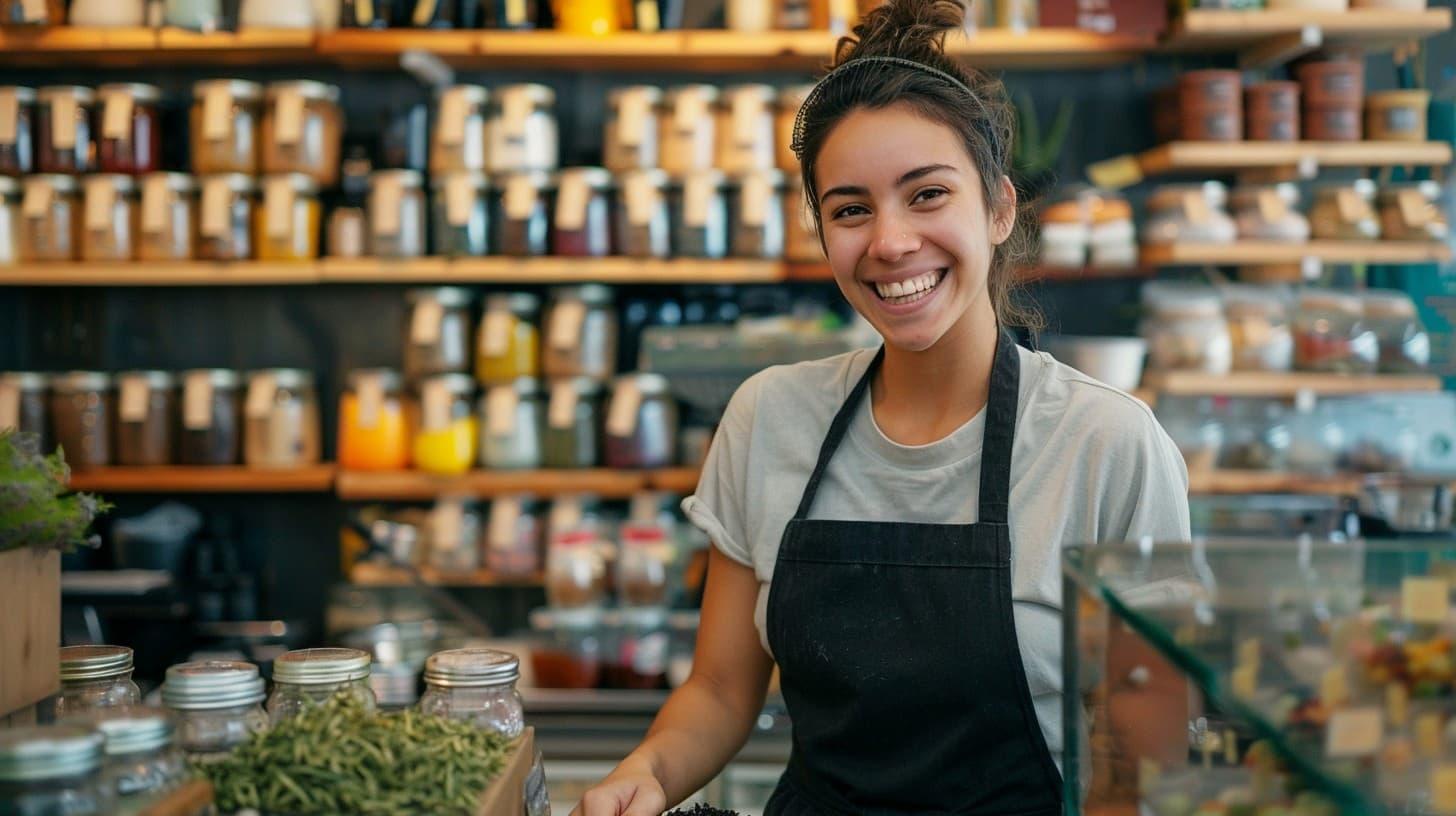 Cheerful Store Clerk
