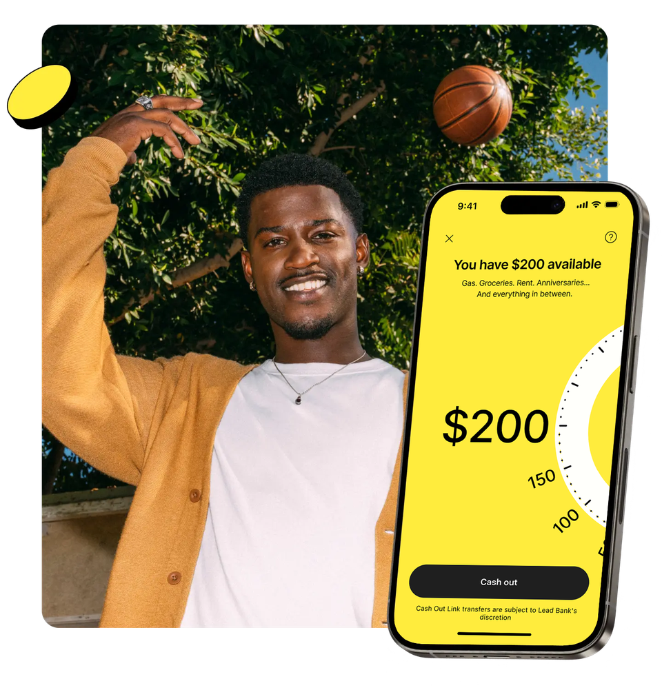 EarnIn app showing cash advance features