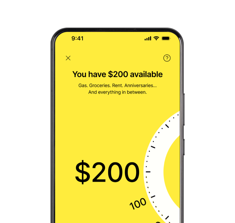 Phone showing EarnIn app