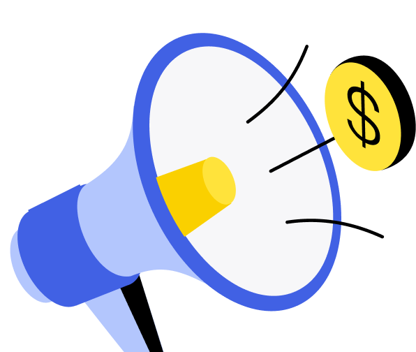 Bullhorn representing user testimonials