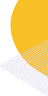 dotted triangle on top of a yellow half circle